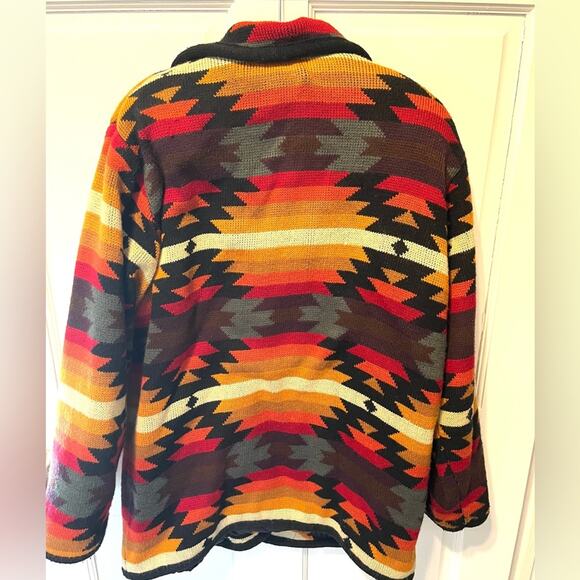 VTG Worthington Aztec southwestern knit Patterned cardigan Jacket - Picture 5 of 6